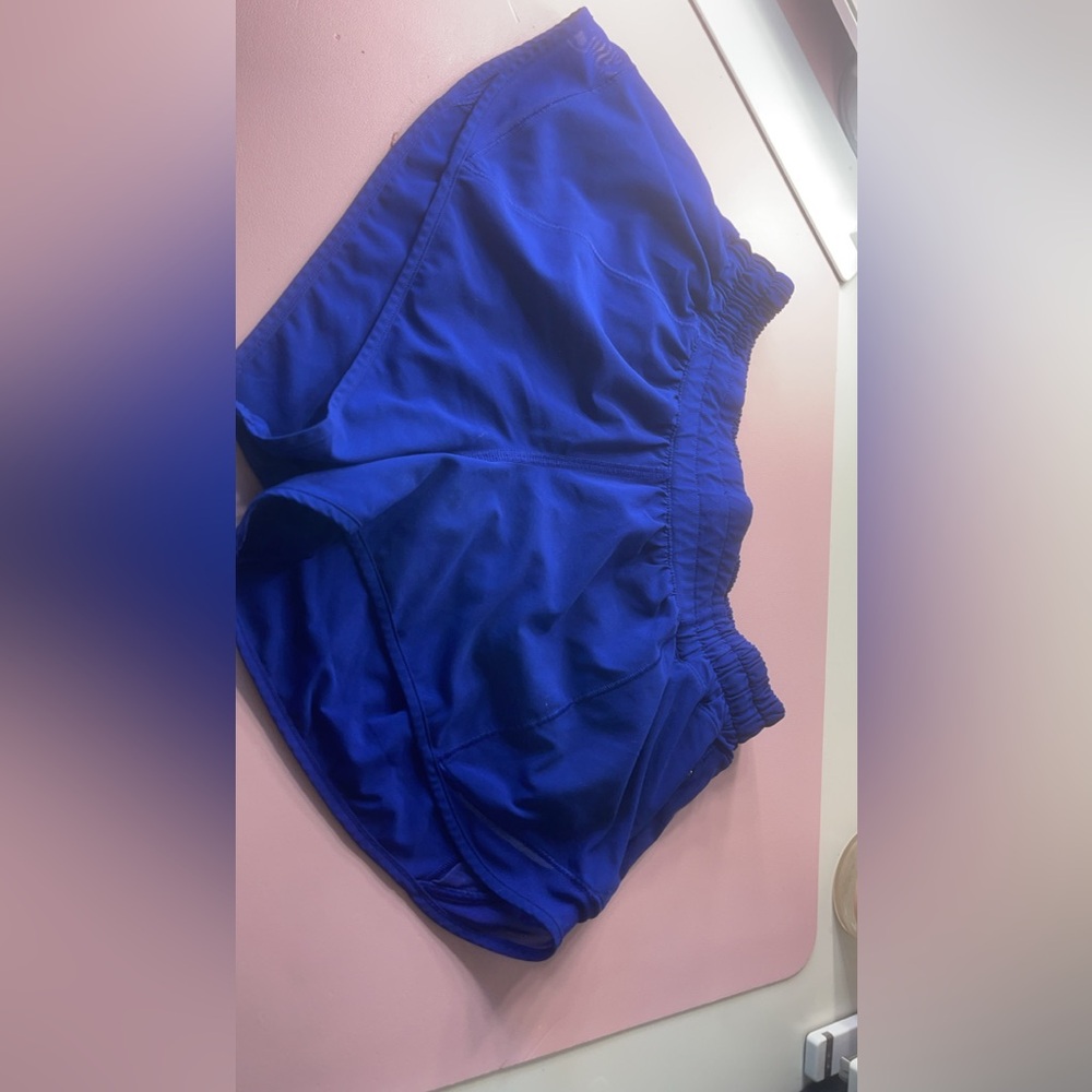 Blue lululemon hotty hot shorts